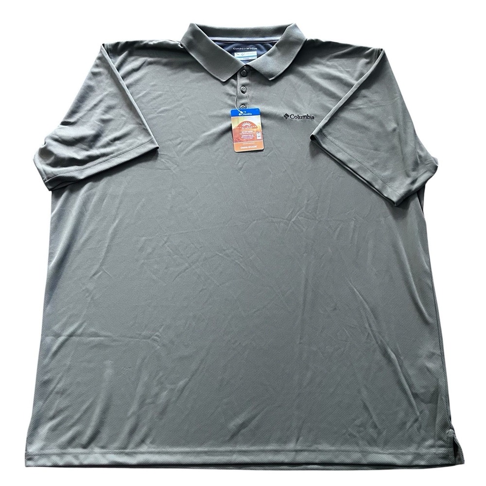 NWT Columbia Utilizer Stone Green Short-Sleeve Polo Omni-shade SPF 30 Men's 3XT